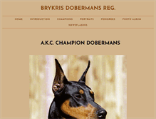 Tablet Screenshot of brykrisdobermans.com